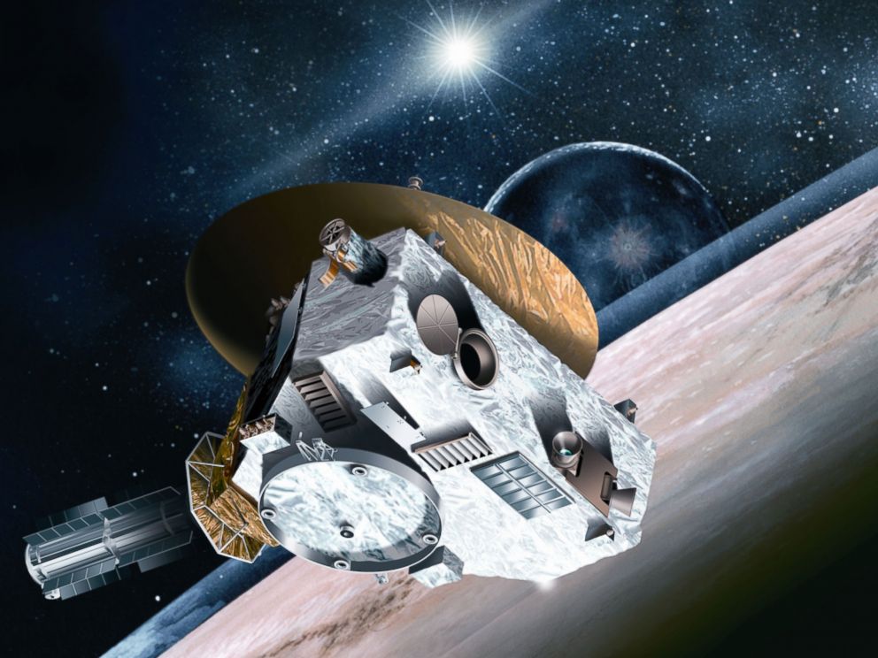 PHOTO: An artists concept shows the New Horizonss Spacecraft approaching Pluto.