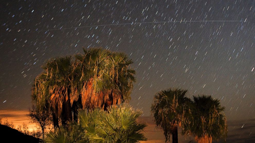 PHOTO: Perseid meteors streak across the sky early Aug. 12, 2008 near Rogers Spring in the Lake Mead National Recreation Area, Nevada. 