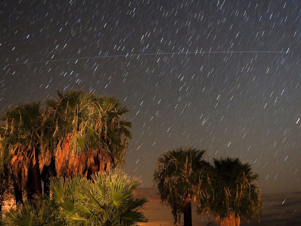 PHOTO: Perseid meteors streak across the sky early Aug. 12, 2008 near Rogers Spring in the Lake Mead National Recreation Area, Nevada.