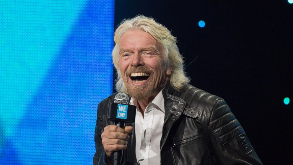Richard Branson speaks on stage at We Day UK at Wembley Arena on March 5, 2015 in London.