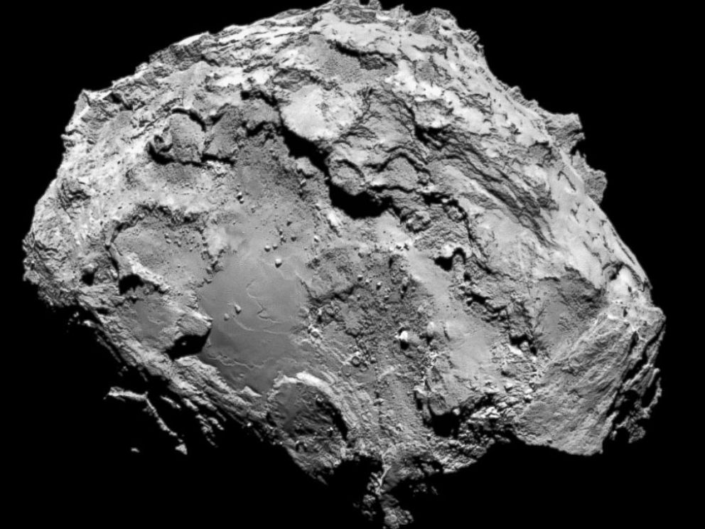 PHOTO: The comet Comet 67P/Churyumov-Gerasimenko is seen in a photo taken by the Rosetta spacecraft with the OSIRIS narrow-angle camera August 3, 2014.