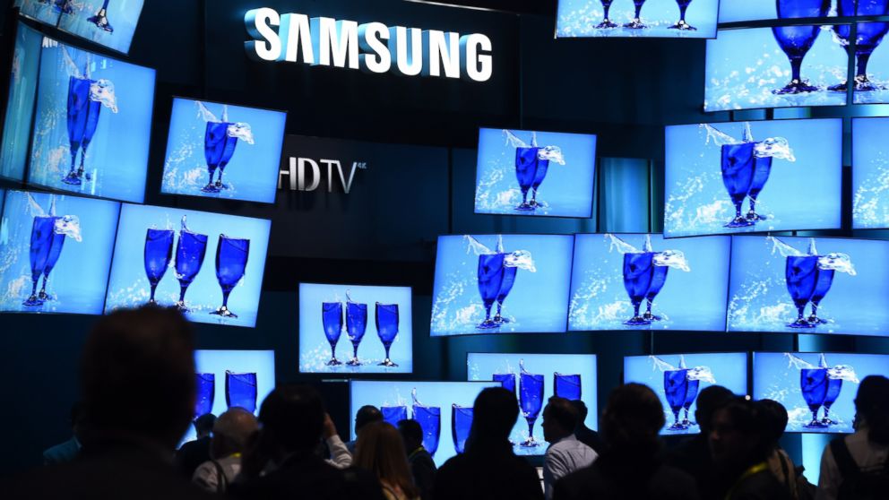 SUHD 4K televisions from Samsung are on display at the Consumer Electronics Show Jan. 8, 2015, in Las Vegas.