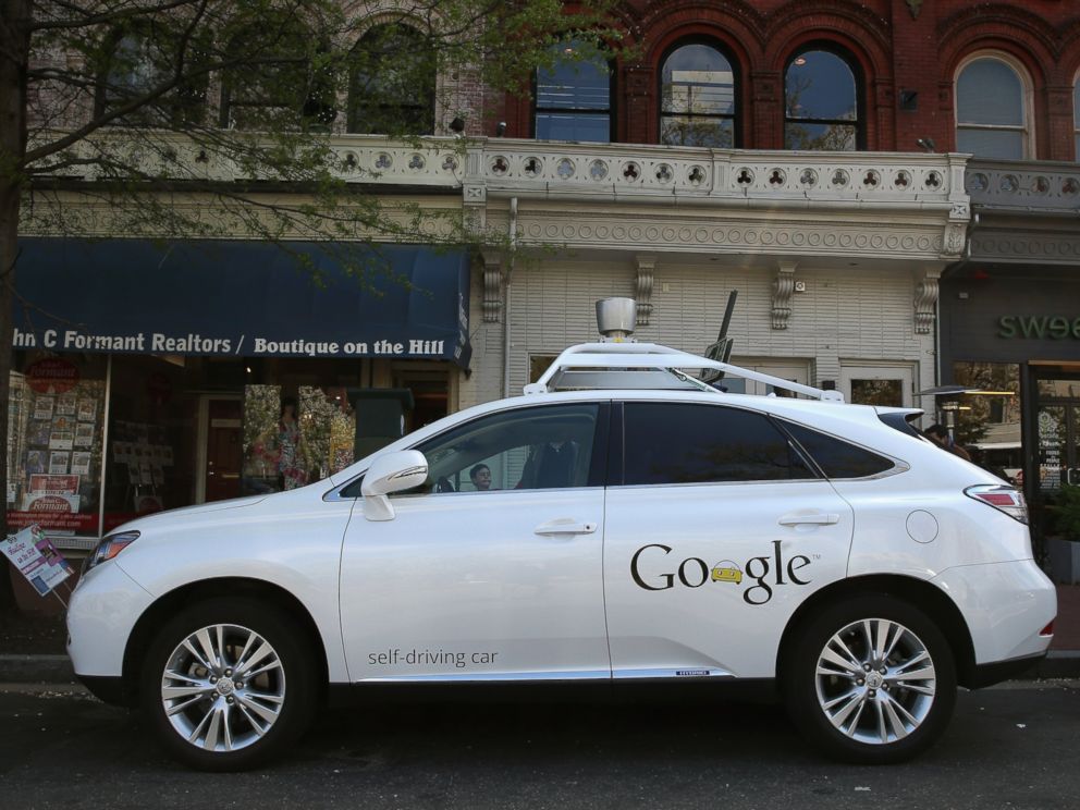 PHOTO: Googles Lexus RX 450H Self Driving Car is seen parked on Pennsylvania Ave. in Washington, April 23, 2014.