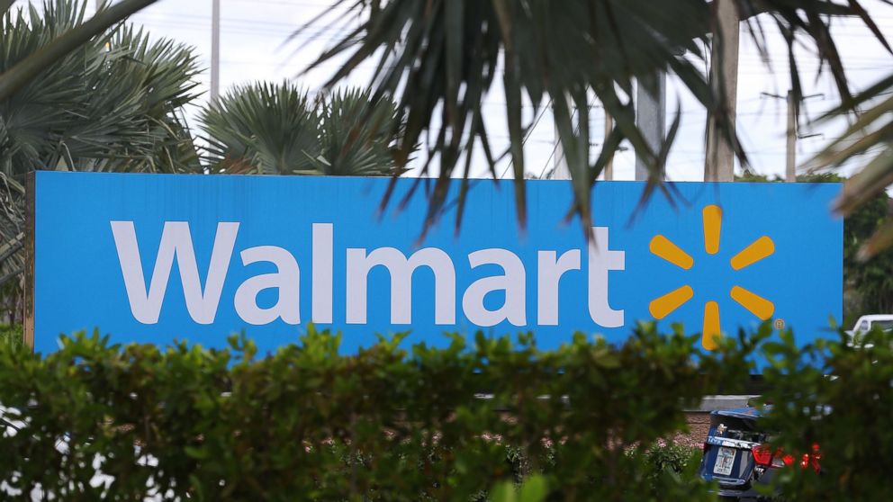 A Walmart sign in Miami, Florida on Aug. 18, 2015. 