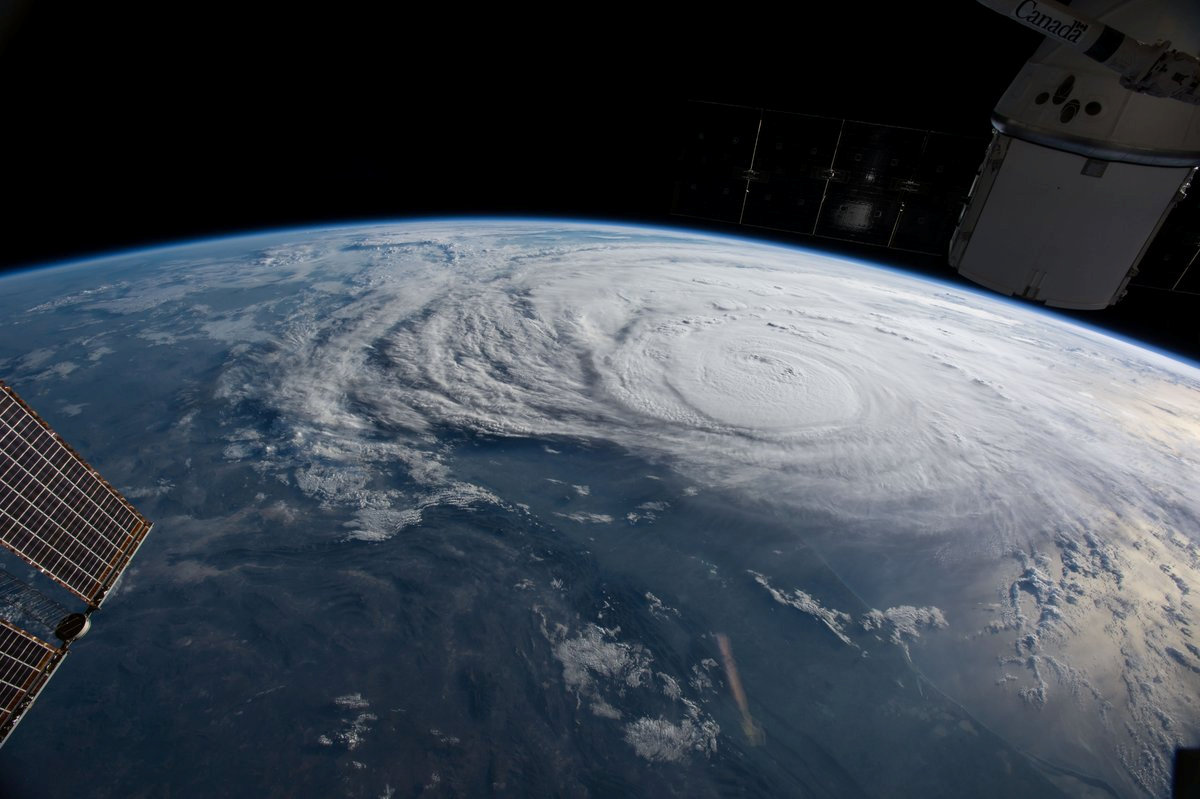 PHOTO: Hurricane Harvey is pictured off the coast of Texas from aboard the International Space Station, Aug. 25, 2017.  