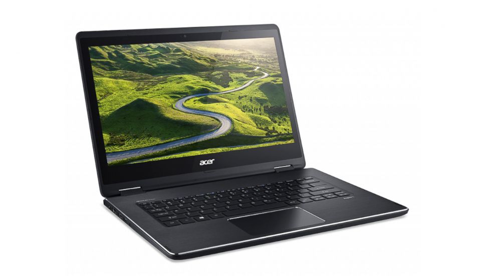 A photo of The Acer Aspire R 14 laptop.