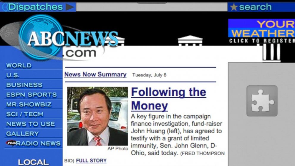 PHOTO: A screen grab of the of ABCnews.com from March 30, 1997.