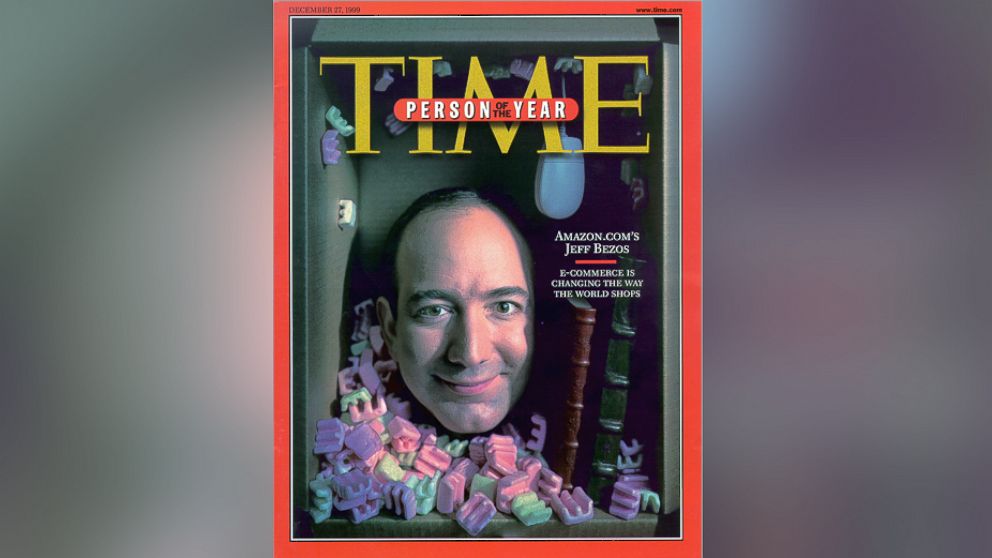 PHOTO: Jeff Bezos, founder and CEO of Amazon.com, appears on Time Magazine's Dec. 27, 1999 Person of the Year cover. 