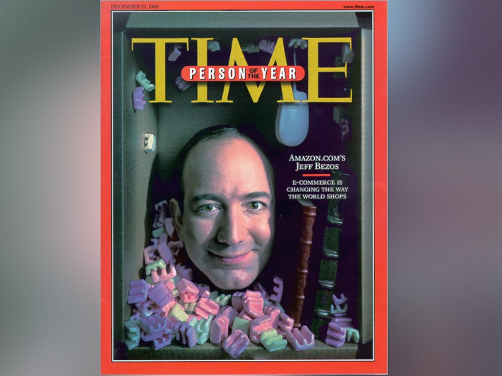 PHOTO: Jeff Bezos, founder and CEO of Amazon.com, appears on Time Magazine's Dec. 27, 1999 Person of the Year cover. 