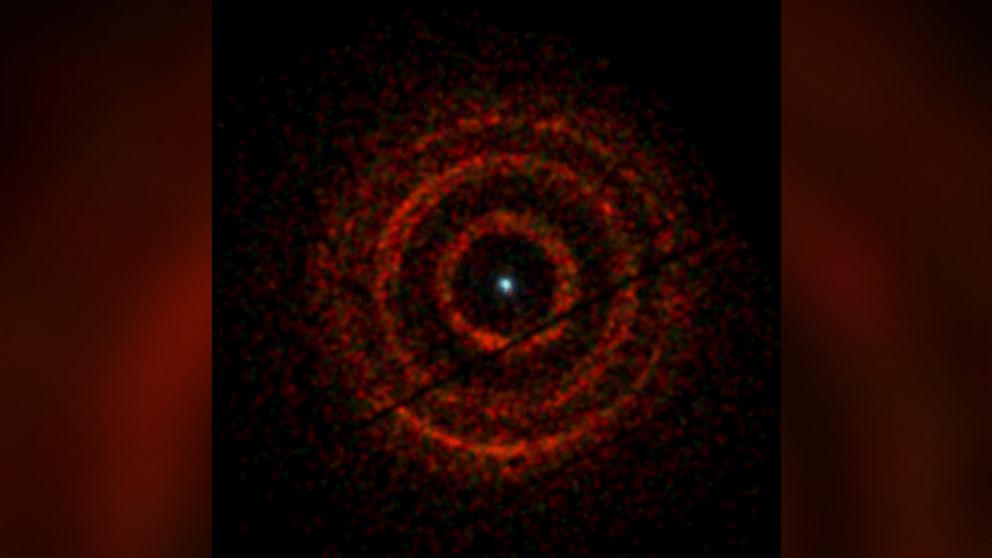 Rings of X-ray light centered on V404 Cygni, a binary system containing an erupting black hole.
