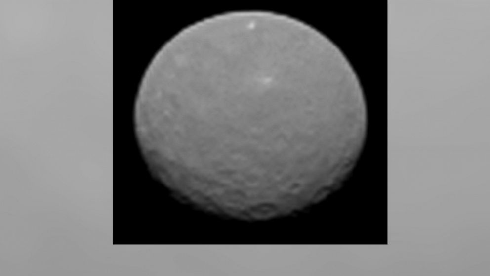 This image is one several images NASA's Dawn spacecraft took on approach to Ceres on Feb. 4, 2015 at a distance of about 90,000 miles (145,000 kilometers) from the dwarf planet.