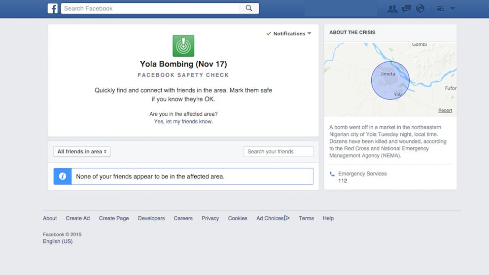 Mark Zuckerberg took to his Facebook wall to announce that they have activated the safety check on their site following the bomb blast in Yola, Nigeria. 