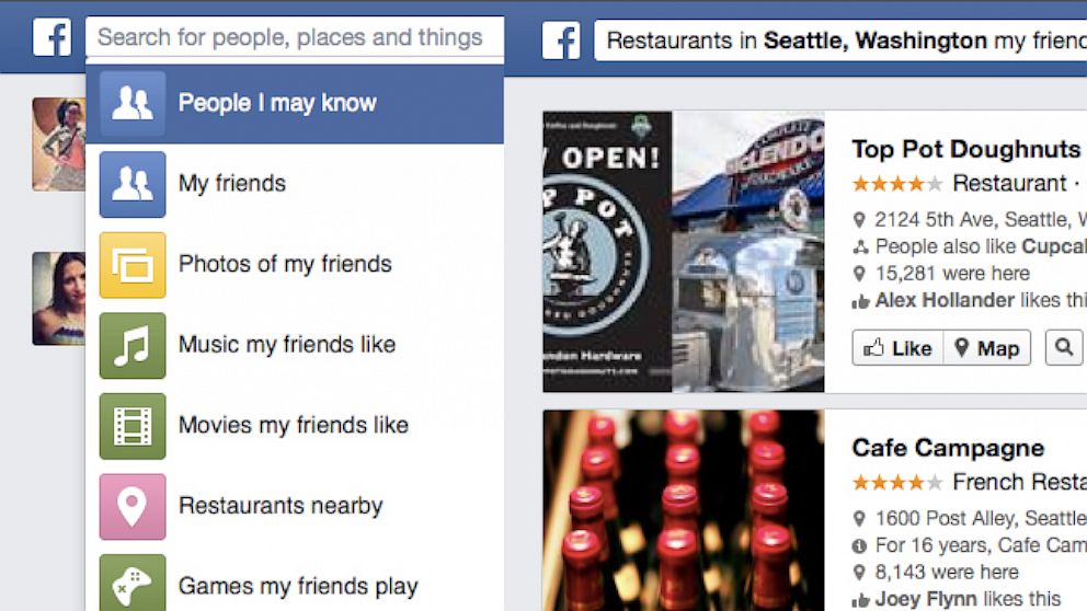 how to search a page on facebook without a search box