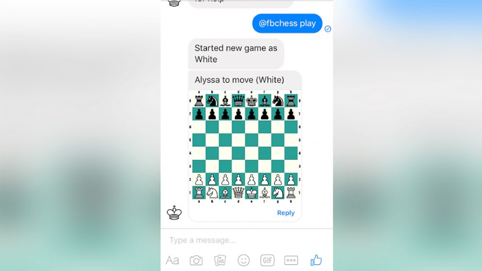 A secret chess game is hidden in Facebook Messenger. 