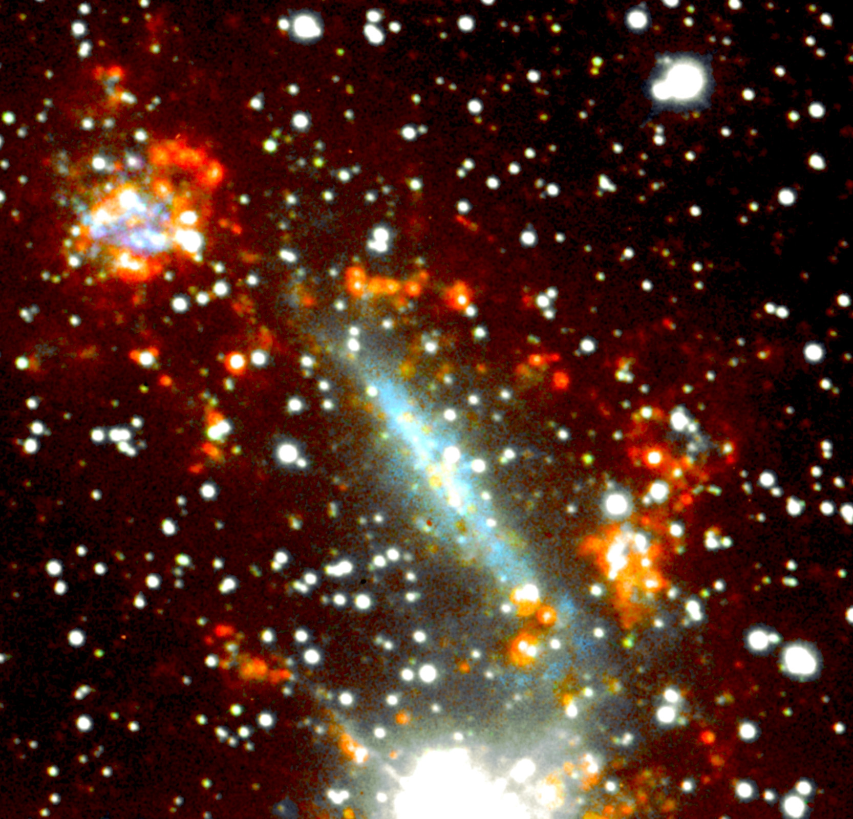 PHOTO: Researchers captured an image of a newly-discovered collisional ring galaxy called "Kathryn's Wheel" using the CTIO telescope in Chile.