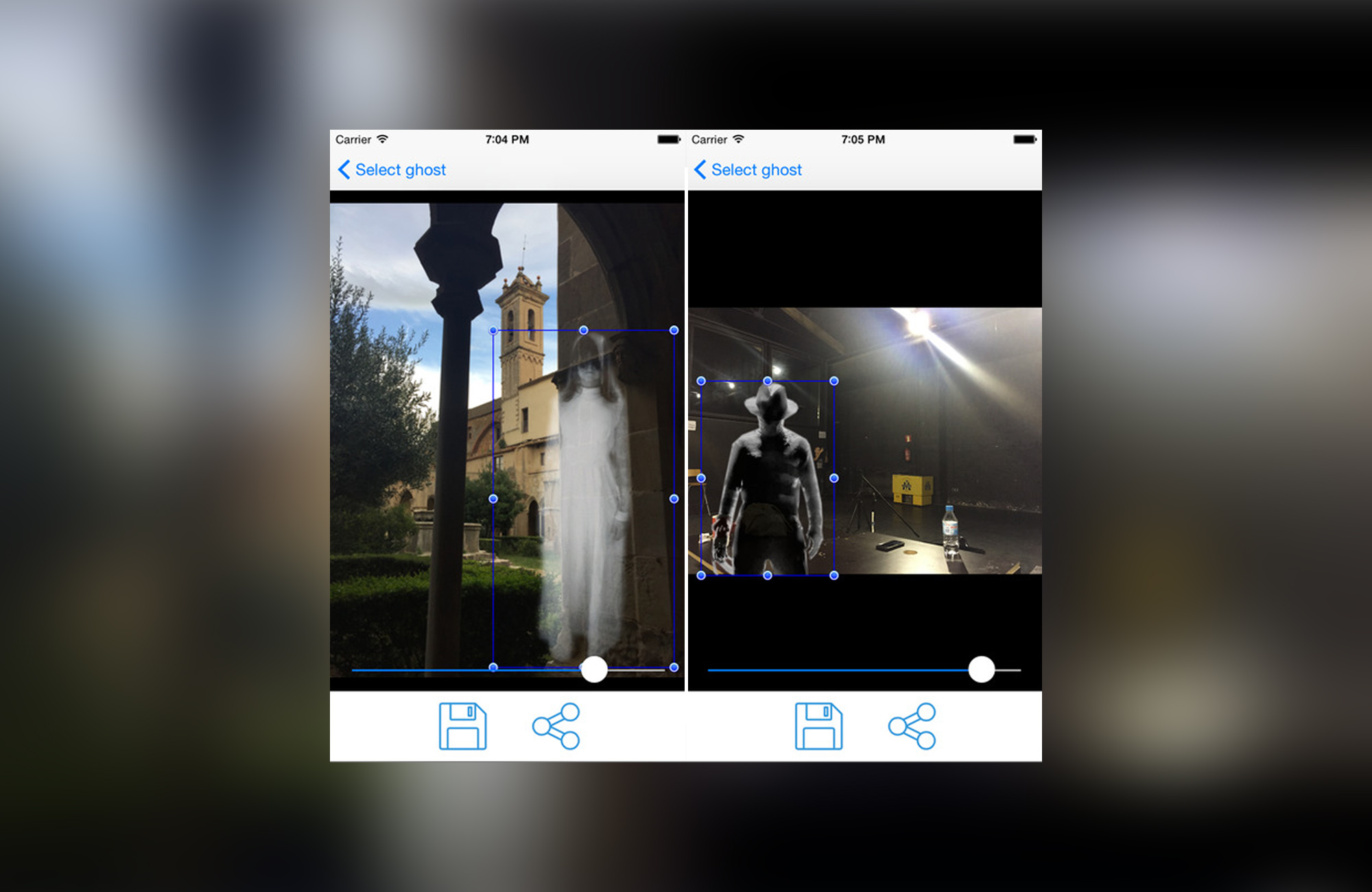 PHOTO: GhostCam Camera FX by ioApps Mobile Solutions S.L. allows you to add ghostly apparitions to your photos.