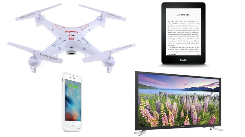 Drones, smart TVs, Kindles and smartphones are some of the hottest high-tech gifts this holiday season.