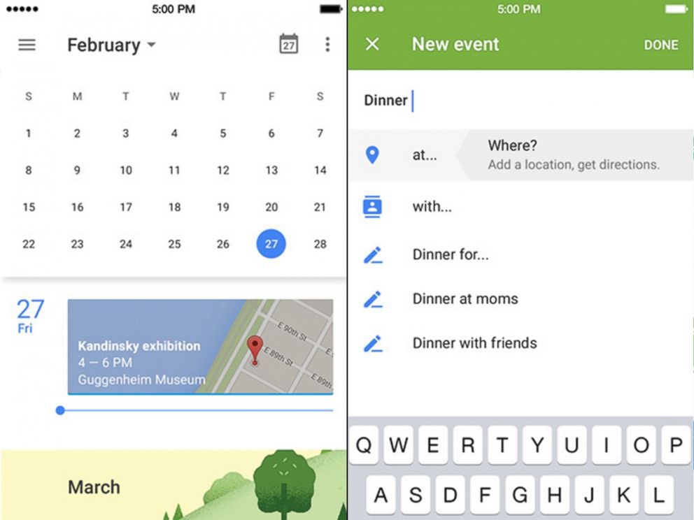 PHOTO: On March 10, 2015, Google announced the release of a new Google Calendar app for the iPhone. 