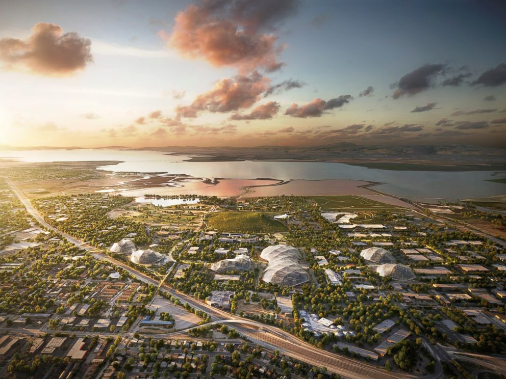 PHOTO: This bird’s eye view shows Google’s proposed new campus and its surroundings.