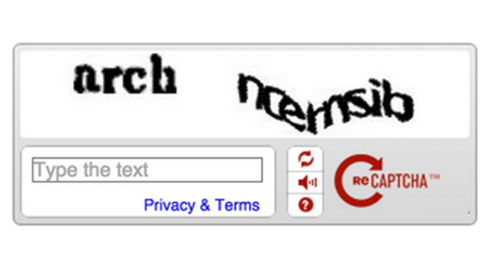 An example of a regular CAPTCHA from Google's blog.