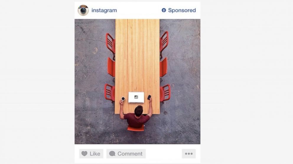 PHOTO:  A sample of what an advertisement on Instagram will look like. 