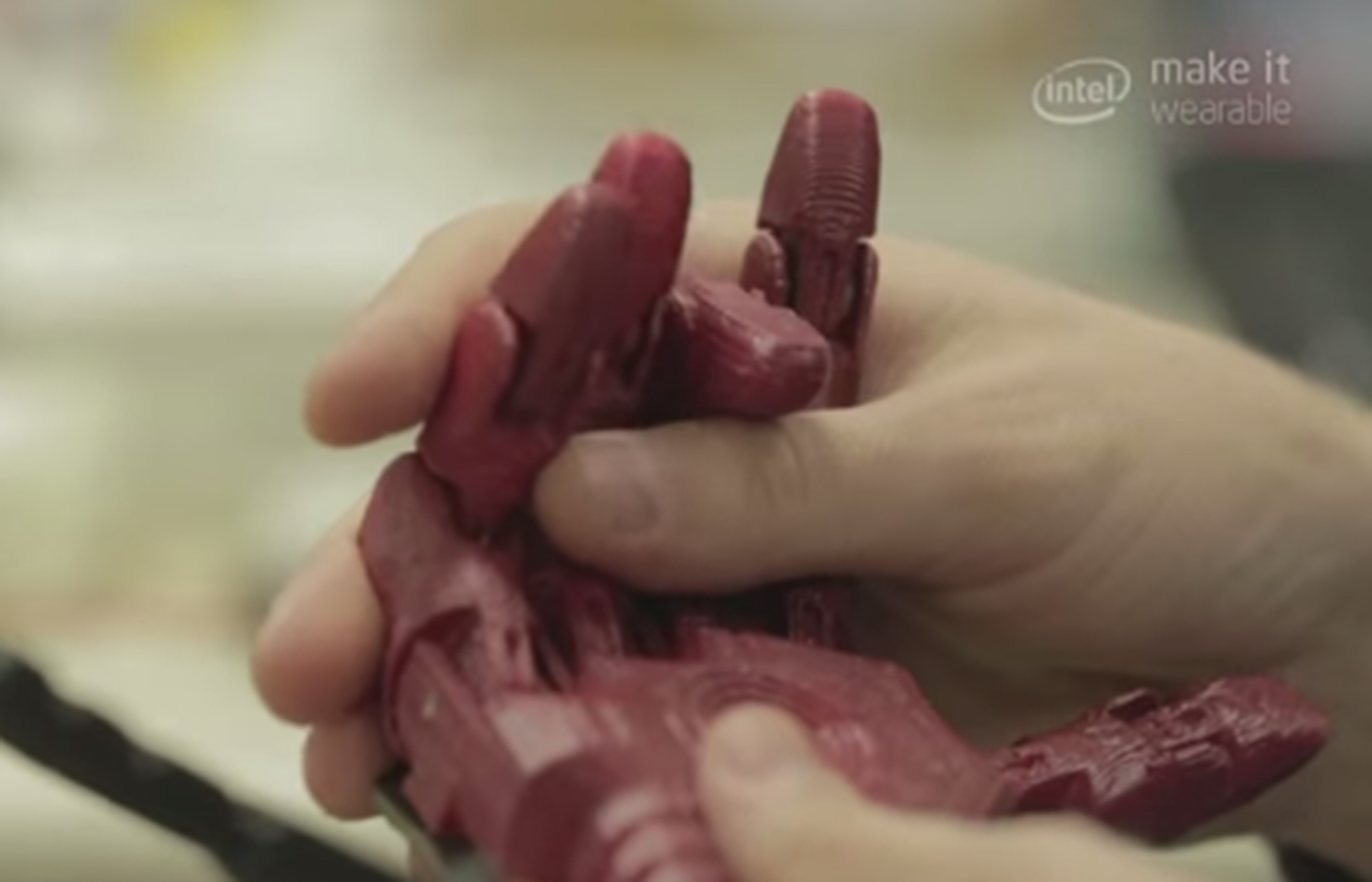 PHOTO: A low cost robotic hand was the second place winner of Intel's "Make It Wearable" contest.

