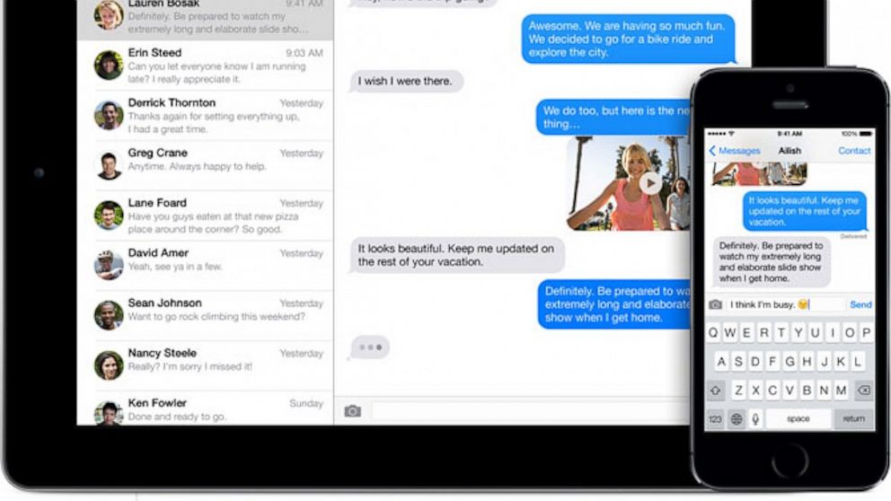 Apple's iMessage is available across iOS devices. 
