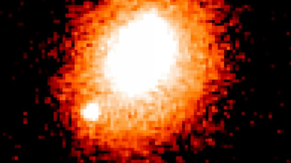 SDSS1133, the bright spot on the lower left, has been captured in astronomical surveys for over 60 years.