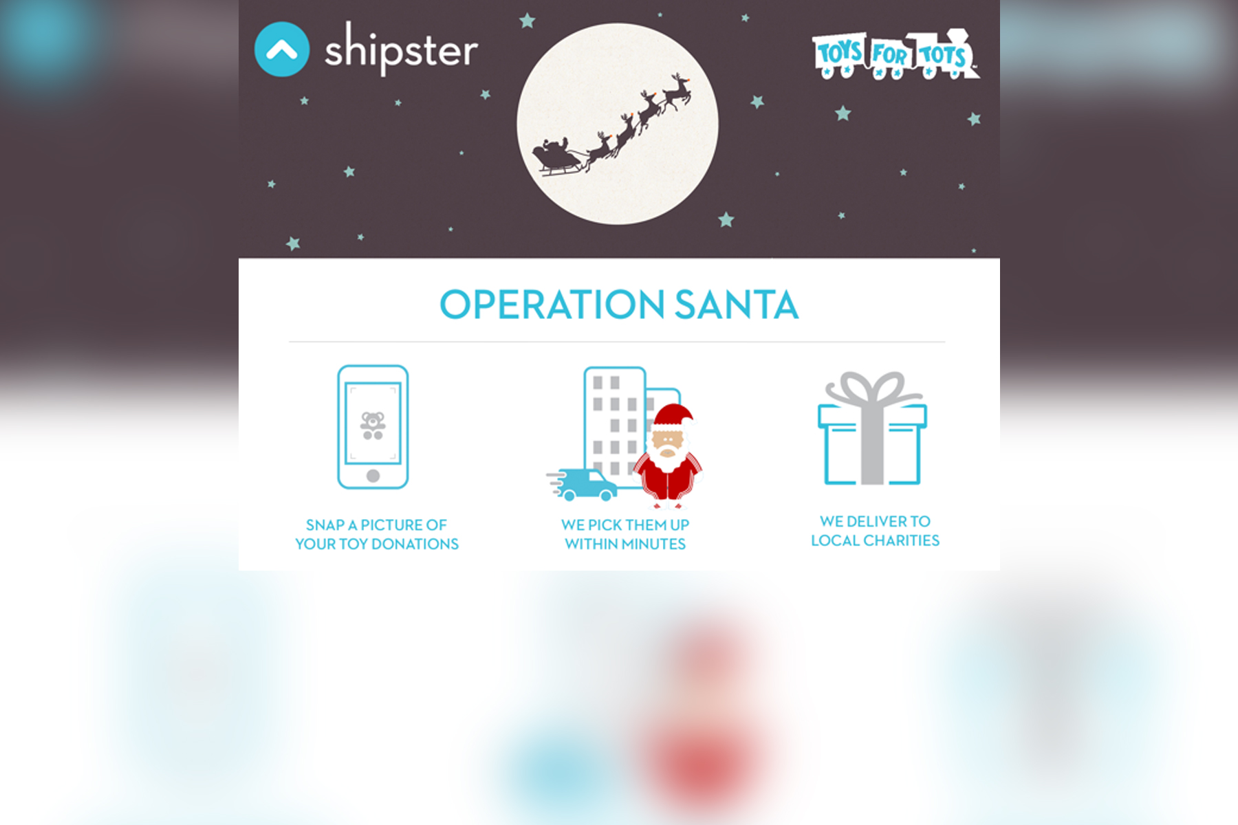 PHOTO: Shipster users could donate toys by taking a picture of the items they want delivered to local charities.
