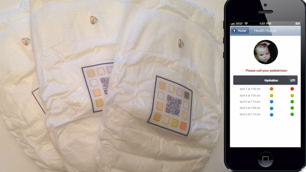 Smart Diapers collect medical information about a child's urine.