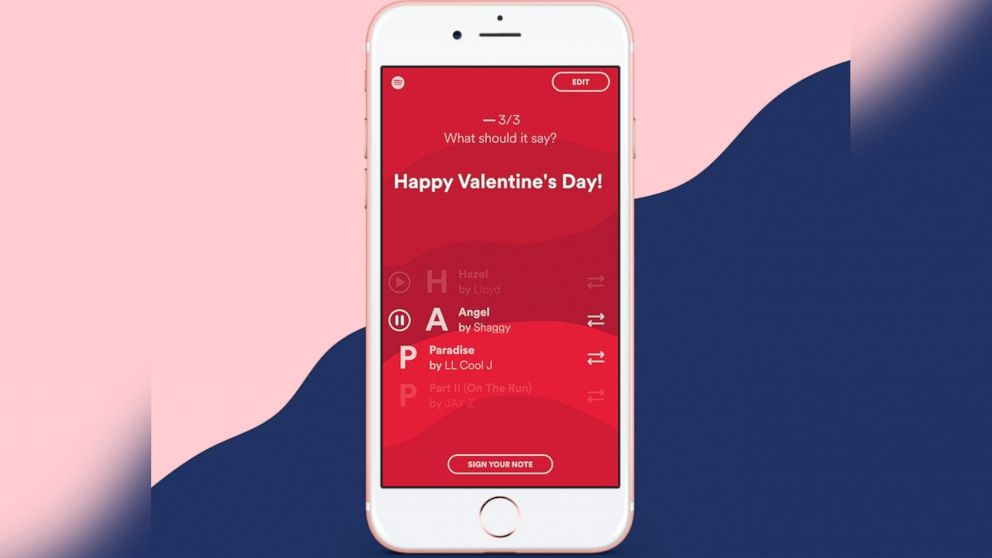 Spotify will turn your love note into a playlist this Valentine's Day.