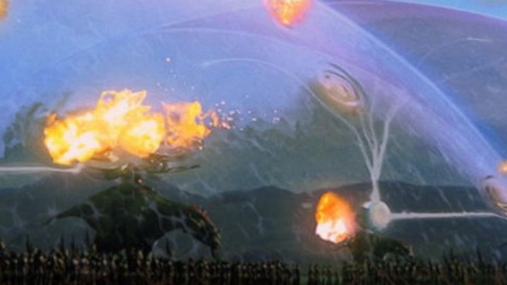 Pictured is a still of the Battle of Naboo from "Star Wars Episode I: The Phantom Menace."