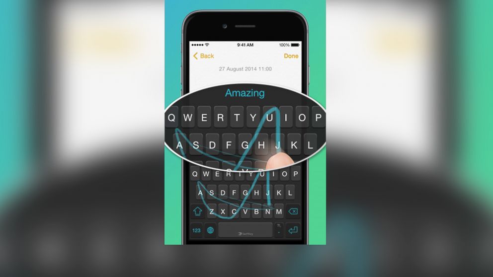 An image from the iPhone version of SwiftKey.