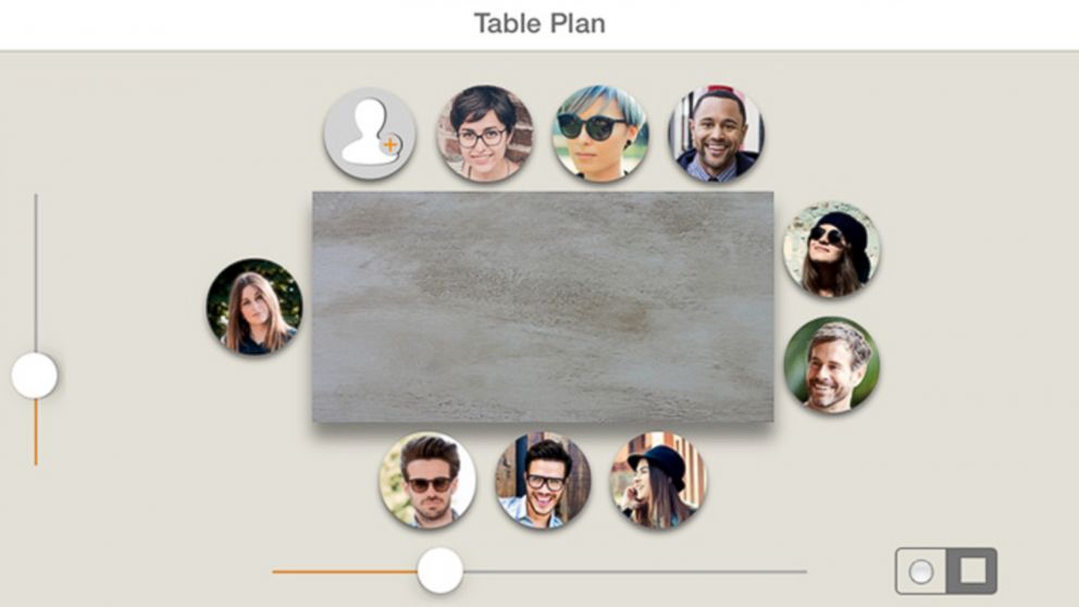 PHOTO: The makers of "Table Plan" say that the app will allow you to create seating plans for up to 30 guests at a round, square or rectangular table.