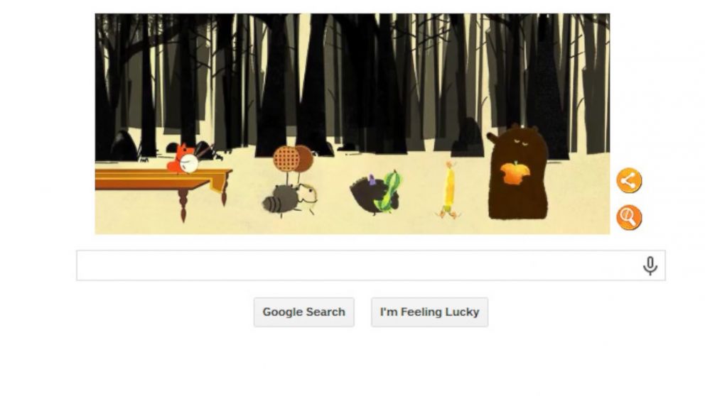 Google Doodle Celebrates Thanksgiving With Animal Jamboree ABC News