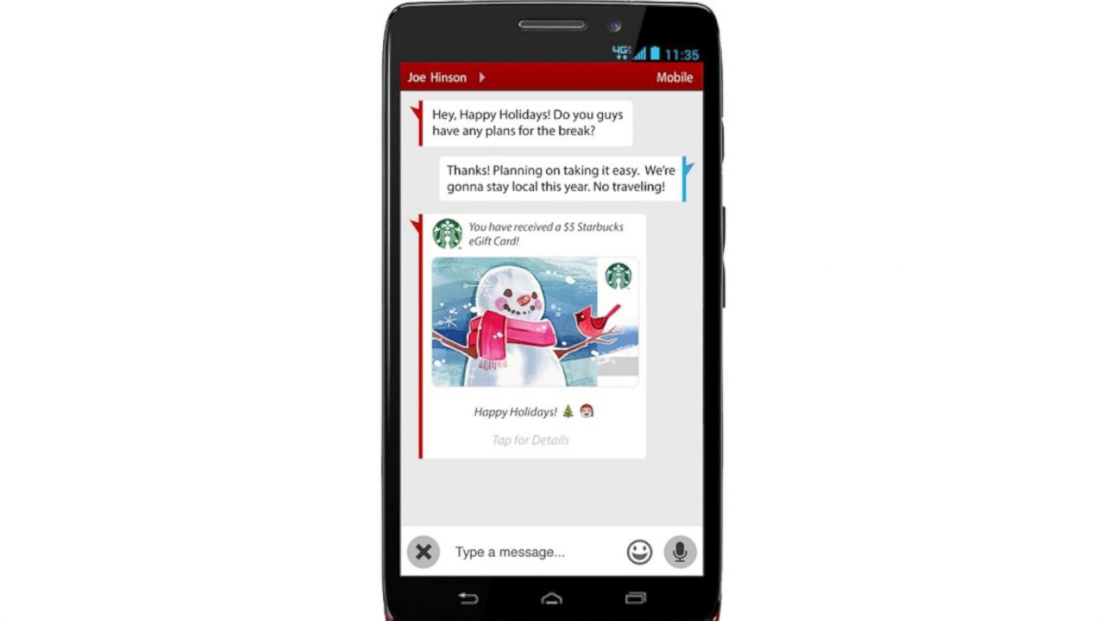 How to Send Starbucks Gift Card Via Text Android? 