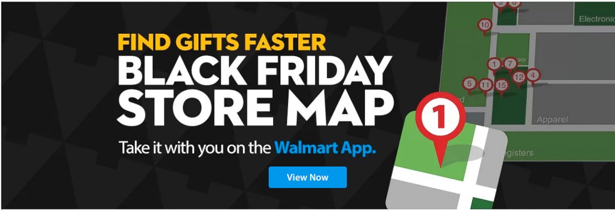 PHOTO:Walmart will offer shoppers Black Friday store maps on the Walmart App. 