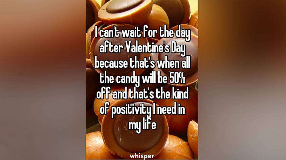 Whisper, the secret message app, shows what people are talking about this Valentine's Day. 