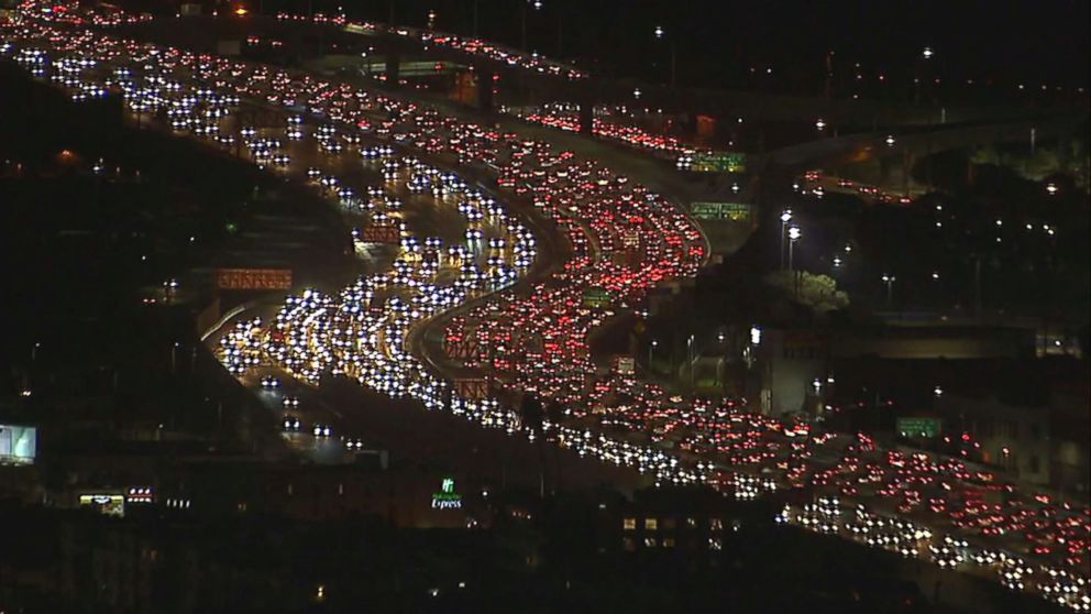 PHOTO: This image taken from video captures Los Angeles traffic ahead of Thanksgiving.