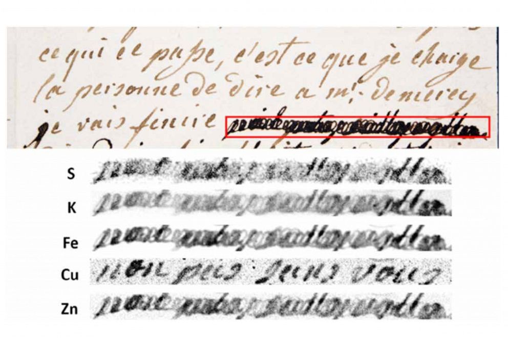 PHOTO: This image provided by researchers shows a section of a letter dated Jan. 4, 1792, written by Marie-Antoinette to Swedish count Axel von Fersen, with a phrase redacted by an unknown censor.