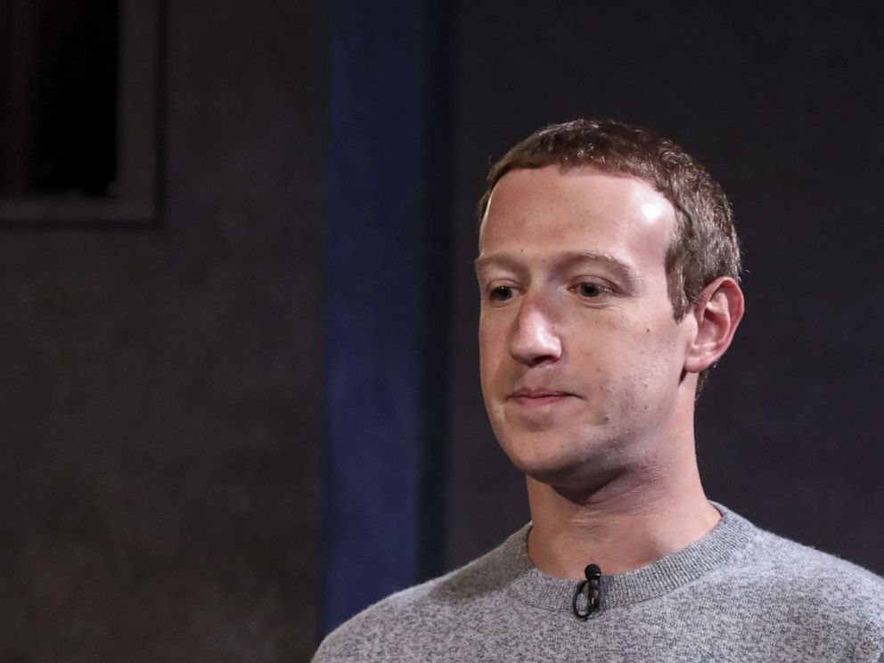 PHOTO: Facebook CEO Mark Zuckerberg arrives onstage to speak about the new Facebook News feature at the Paley Center For Media, Oct. 25, 2019, in New York City.