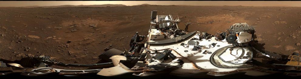 PHOTO: This is the first 360-degree panorama taken by Mastcam-Z, a zoomable pair of cameras aboard NASA’s Perseverance Mars rover.