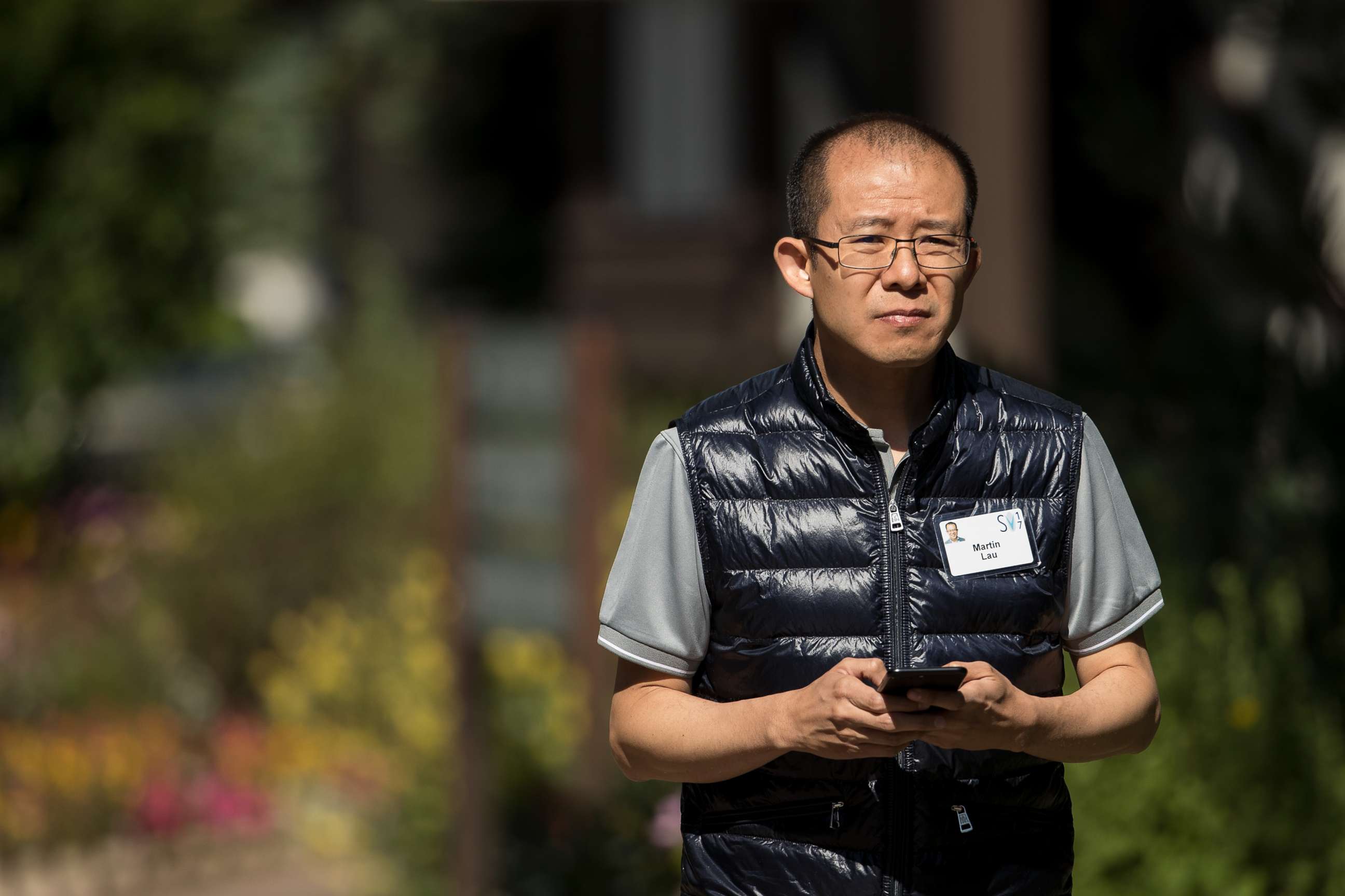 PHOTO: Martin Lau, president of Tencent Holdings, attends the third day of the annual Allen & Company Sun Valley Conference, July 13, 2017 in Sun Valley, Idaho.  