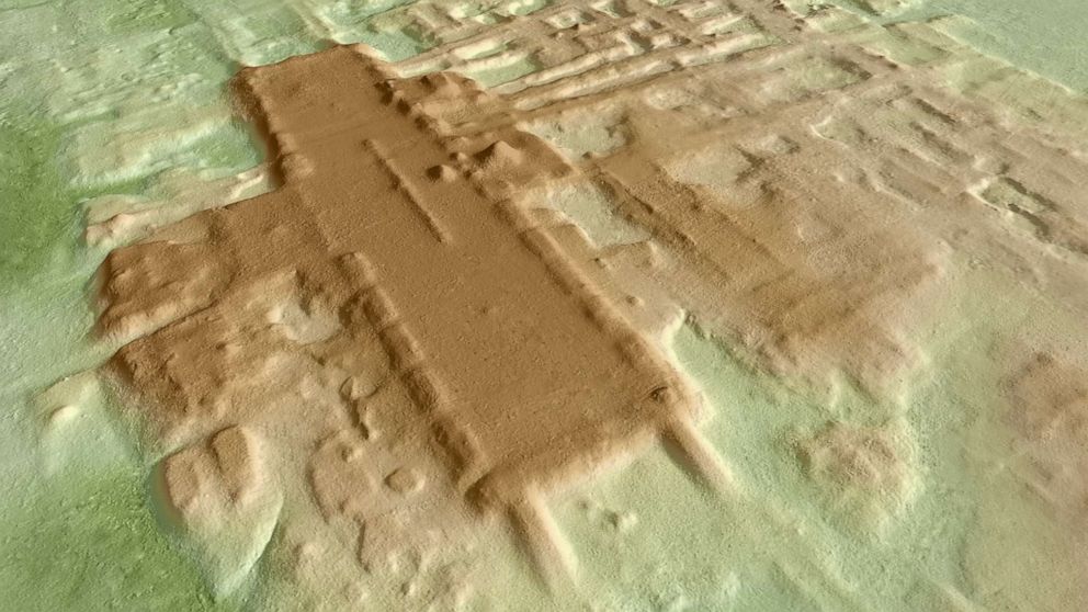 PHOTO: 3D image of the recently recognized Maya site of Aguada Fenix, based on lidar.