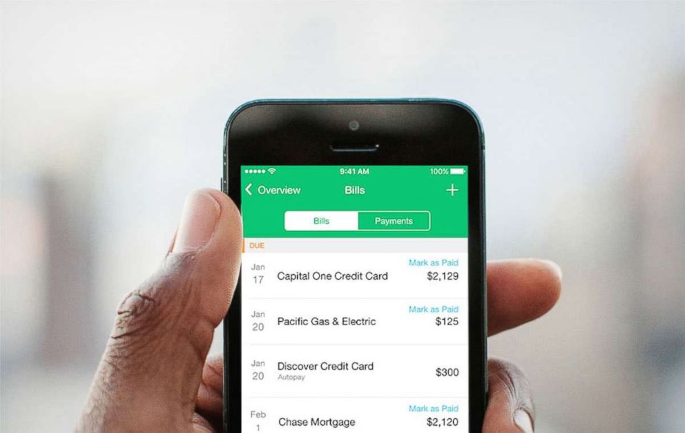 PHOTO: With the app Mint, you can see all your finances at a glance.