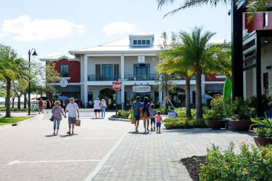 PHOTO:The town center of the Babcock Ranch has restaurants and stores that are open to the public.
