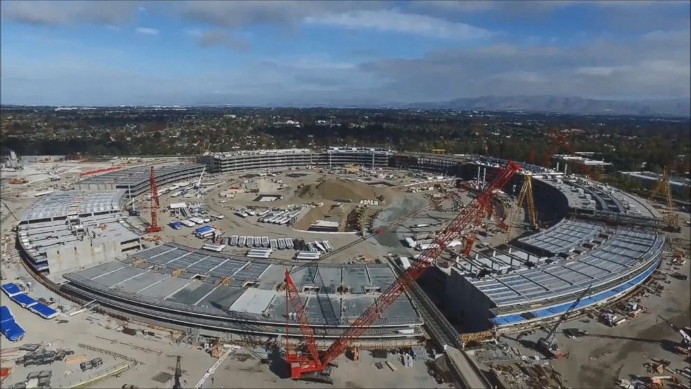 Apple's New Campus Get a Drone's Eye View ABC News