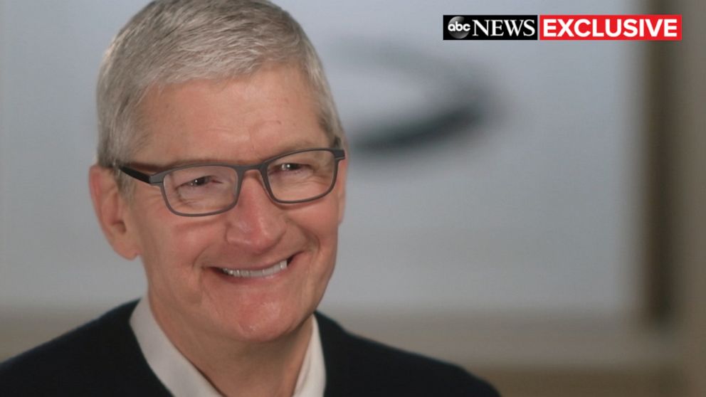 PHOTO: Tim Cook, Apple's CEO, met with Diane Sawyer, ABC News, to discuss the importance of digital privacy, children's relationship with technology, and more.