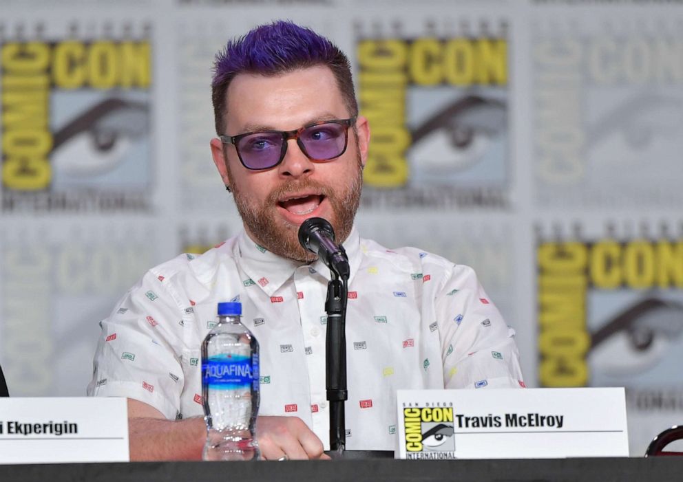 PHOTO: Travis McElroy speaks during 2019 Comic-Con International at San Diego Convention Center on July 18, 2019, in San Diego.