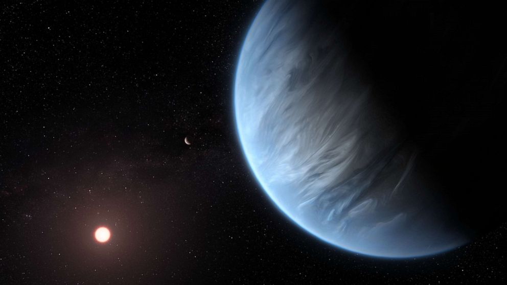 PHOTO: The Hubble Space Telescope has found water vapor and temperatures suitable to support life on an exoplanet called K2-18b, according to NASA.